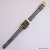 Vintage Nomea Tank Watch for Ladies Swiss Movement & Gray Strap