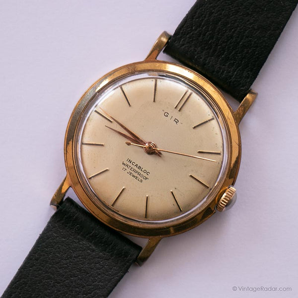17 جواهر جير Incabloc ساعة ميكانيكية له | ساعة خمر فريدة من نوعها