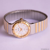 Vintage Two-tone Gruen Watch for Her with Stainless Steel Bracelet