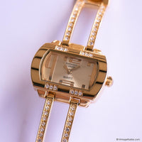 Vintage Gold-tone Embassy by Gruen Ladies' Watch with White Gemstones