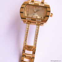 Vintage Gold-tone Embassy by Gruen Ladies' Watch with White Gemstones