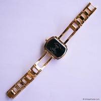 Vintage Gold-tone Embassy by Gruen Ladies' Watch with White Gemstones