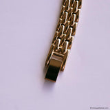 Vintage Armitron Diamond Black Dial Watch with Gold-tone Bracelet