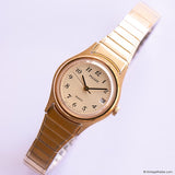 Vintage Gold-tone Pulsar Quartz Watch for Women | Classic Date Watch