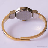 Lady Nelson Mesdames de fabrication suisse montre | Tone d'or floral vintage montre