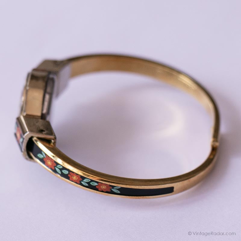 Lady Nelson Swissmade Ladies Watch Vintage Floral Goldtone Watch Vintage Radar