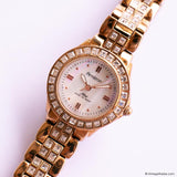 Vintage Gold-tone Armitron Dress Watch for Ladies with White Stones