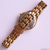 Vintage Gold-tone Armitron Dress Watch for Ladies with White Stones