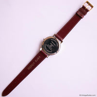 Vintage Embassy Quartz Watch for Ladies with Burgundy Brown Strap