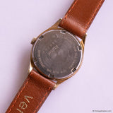 Vintage Gold-tone Pulsar Ladies' Watch | Tiny Quartz Watch Brown Strap