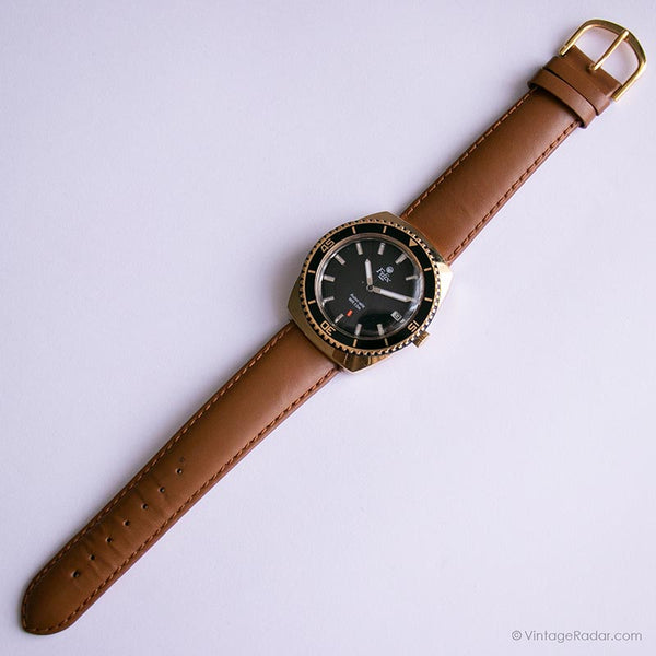 Black-dial Felix Paris Automatic Watch | Vintage Gents Date Watch ...