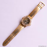 Vintage Gold-tone Baby Phat Watch with Gold-tone Strap & White Stones