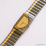 RARE Vintage Seiko Half-Moon Watch Black & Gold Tone 2P20-5K00 R0