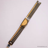 RARE Vintage Seiko Half-Moon Watch Black & Gold Tone 2P20-5K00 R0