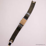 RARE Vintage Seiko Half-Moon Watch Black & Gold Tone 2P20-5K00 R0