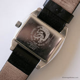 Vintage Silver-tone Diesel Watch for Men Blue Dial & Black Leather Strap - Vintage Radar