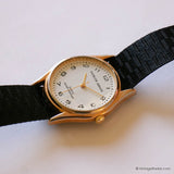 Vintage 33-mm Gold-tone Patrick Arnaud Watch with Black Nato© Strap - Vintage Radar