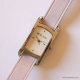 Vintage Michel Klein Ladies Watch with Pale Pink Strap & Rectangular Case - Vintage Radar
