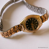 Vintage Pulsar Y468-0050 Watch Black Dial | Gold-tone Day & Date Watch - Vintage Radar