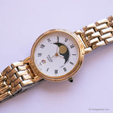 RARE Vintage Gold-tone Pulsar Moonphase Watch V338-6110 R0 - Vintage Radar
