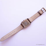 Vintage Rectangular Fossil Moon Phase Watch with Annual Calendar - Vintage Radar