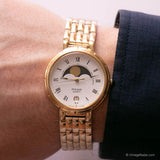 RARE Vintage Gold-tone Pulsar Moonphase Watch V338-6110 R0 - Vintage Radar