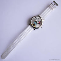 Vintage Miss Fabulous Minnie Mouse Watch for Her with White Nato Strap