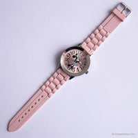 Rosa pálido vintage Minnie Mouse reloj para mujeres con grandes números