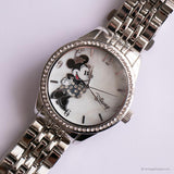 Vintage Minimalist Silver-tone Minnie Mouse Women's Bracelet Watch