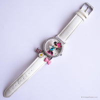 Vintage Elegant Minnie Mouse Quartz Watch with Letter M Charm