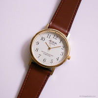 Vintage Acqua by Timex Quartz Watch Unisex with Brown Leather Strap