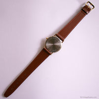 Vintage Acqua by Timex Quartz Watch Unisex with Brown Leather Strap