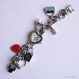 En forme de cœur vintage Minnie Mouse Bracelet de chaîne montre avec des charmes
