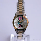 لون فضي عتيق Minnie Mouse ساعة نسائية بإطار ذهبي اللون