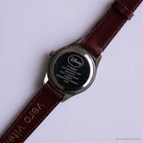 90er Jahre klein Minnie Mouse Uhr Für Frauen mit burgunderfarbenem Lederband