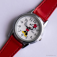 Vintage Silver-Tone Minnie Mouse Uhr Lorus Quartz V501-6N70 A0