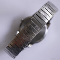 Vintage 35mm Silver-tone Timex Date Watch with Large Numerals Unisex