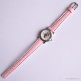 Antiguo Minnie Mouse Disney reloj con dial brillante y correa de color rosa pálido
