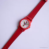 Red Minnie Mouse Lorus Quartz Watch for Women | Vintage Lorus Wristwatch