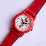 Rot Minnie Mouse Lorus Quarz Uhr für Frauen | Jahrgang Lorus Armbanduhr