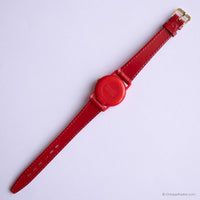 أحمر Minnie Mouse Lorus ساعة كوارتز للنساء | كلاسيكي Lorus ساعة اليد