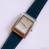 Vintage Silver-tone TCM Watch | Minimalist Rectangular Watch Unisex