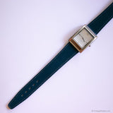 Vintage Silver-tone TCM Watch | Minimalist Rectangular Watch Unisex