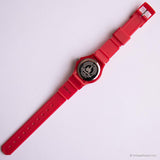 Red Vintage Minnie Mouse Quartz Watch for Girls with Red Strap