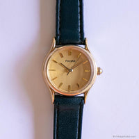 Vintage 90s Gold-tone Pulsar Ladies' Watch with Champagne Dial