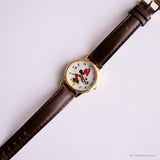 Tono de oro vintage Minnie Mouse con mariposas reloj Sii por Seiko
