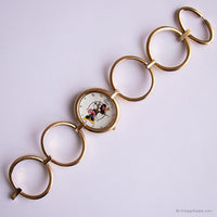 Tono d'oro vintage Minnie Mouse Orologio bracciale | Disney Orologio al quarzo