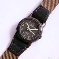 Retro Timex Expedition Indiglo Date Watch with Brown Strap