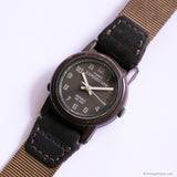 Retro Timex Expedition Indiglo Date Watch with Brown Strap