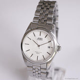 35mm Vintage Silver-tone ADEC Watch | Minimalist Unisex Date Watch